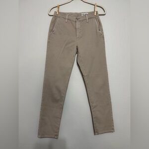 Ag Adriano GOLDSCHMIED Caden Tailored Trouser in Khaki / Beige